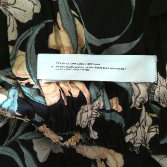 New Band of the Free Floral Maxi  Dress Wrap Boho Hippie Self Tie Viscose NWT  S - Picture 7 of 7